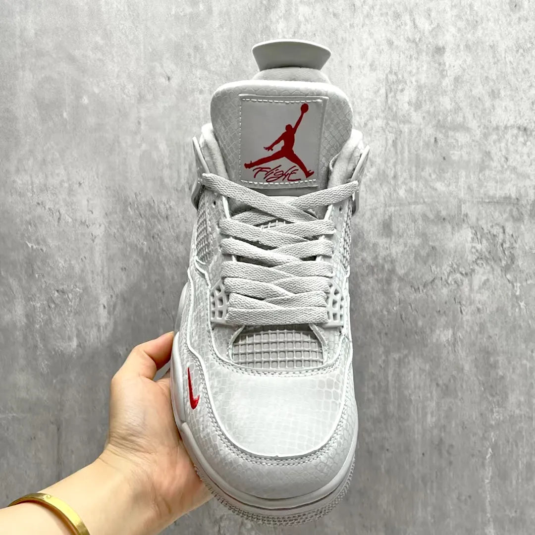 Nigel Sylvester x AJ 4 White Grey Mamba Shoes Sneakers - nk0004677 image 9