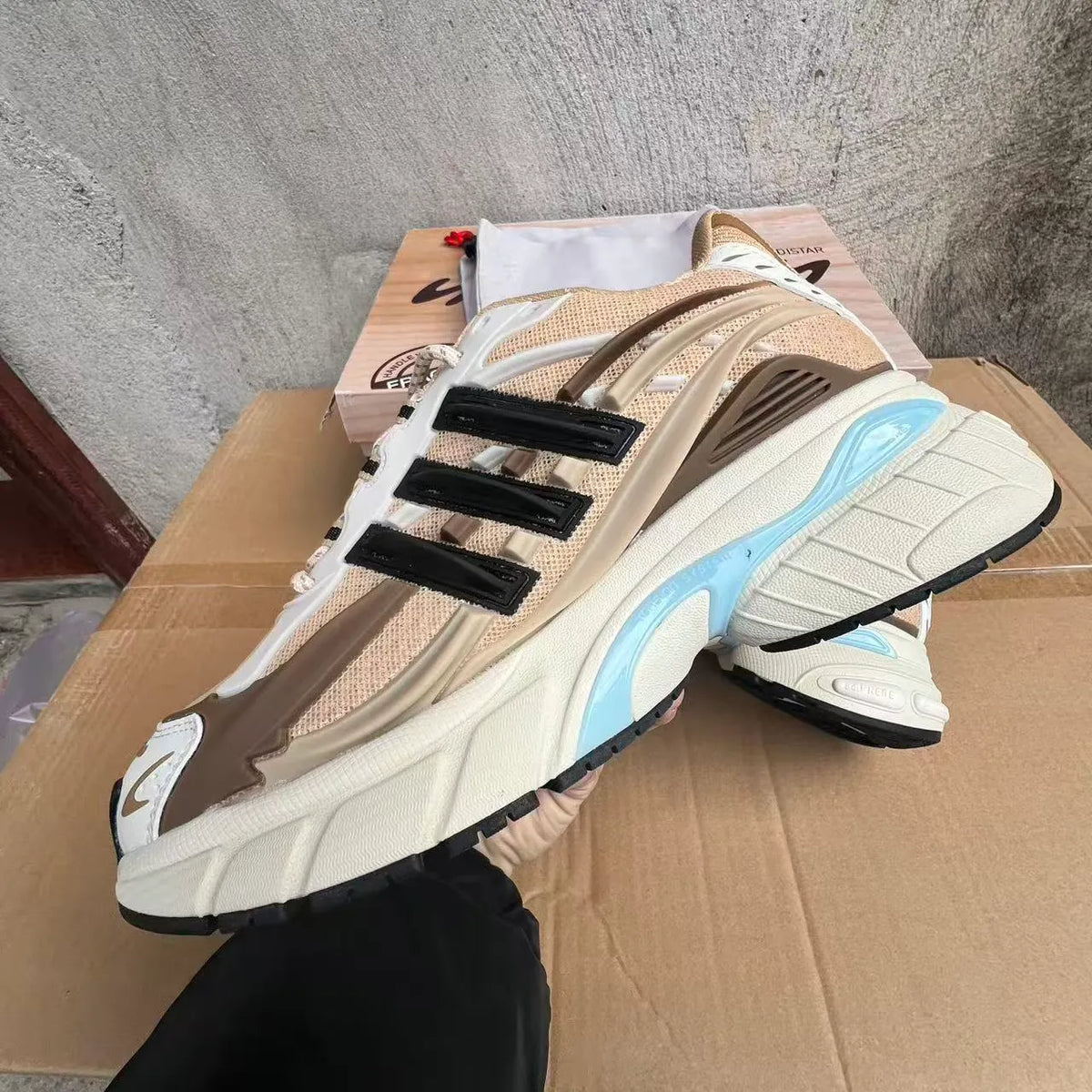 Pharrell x AD Adistar Jellyfish Tan  Shoes Sneakers - nk0004814 image 7