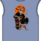 Retro Skater Skeleton Halloween Unisex Garment-Dyed Muscle Tee image