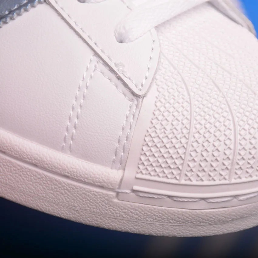 AD Superstar White Silver Metallic Shoes Sneakers - nk0005445 image 6