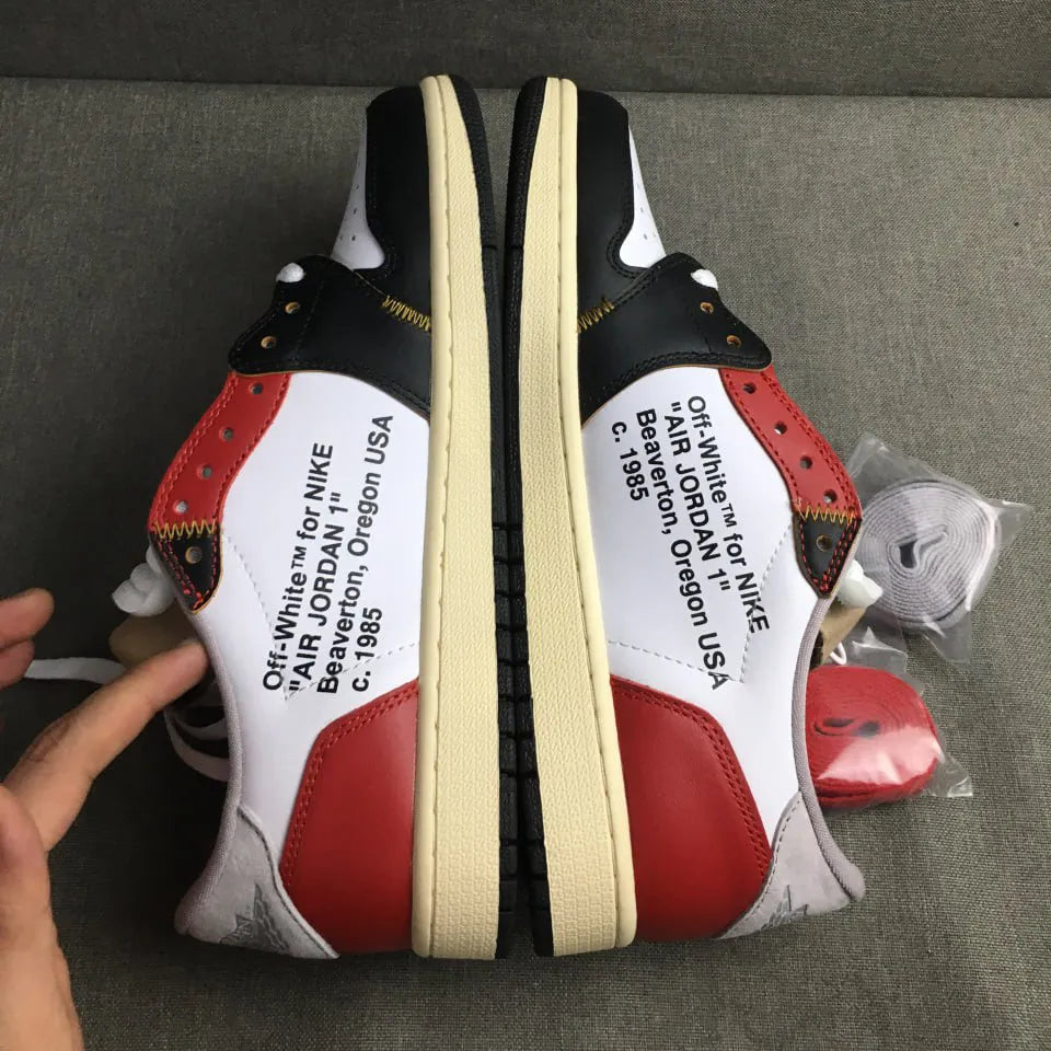 OW x AJ 1 Low OG Goat Lows Shoes Sneakers – nk0004820 image 4