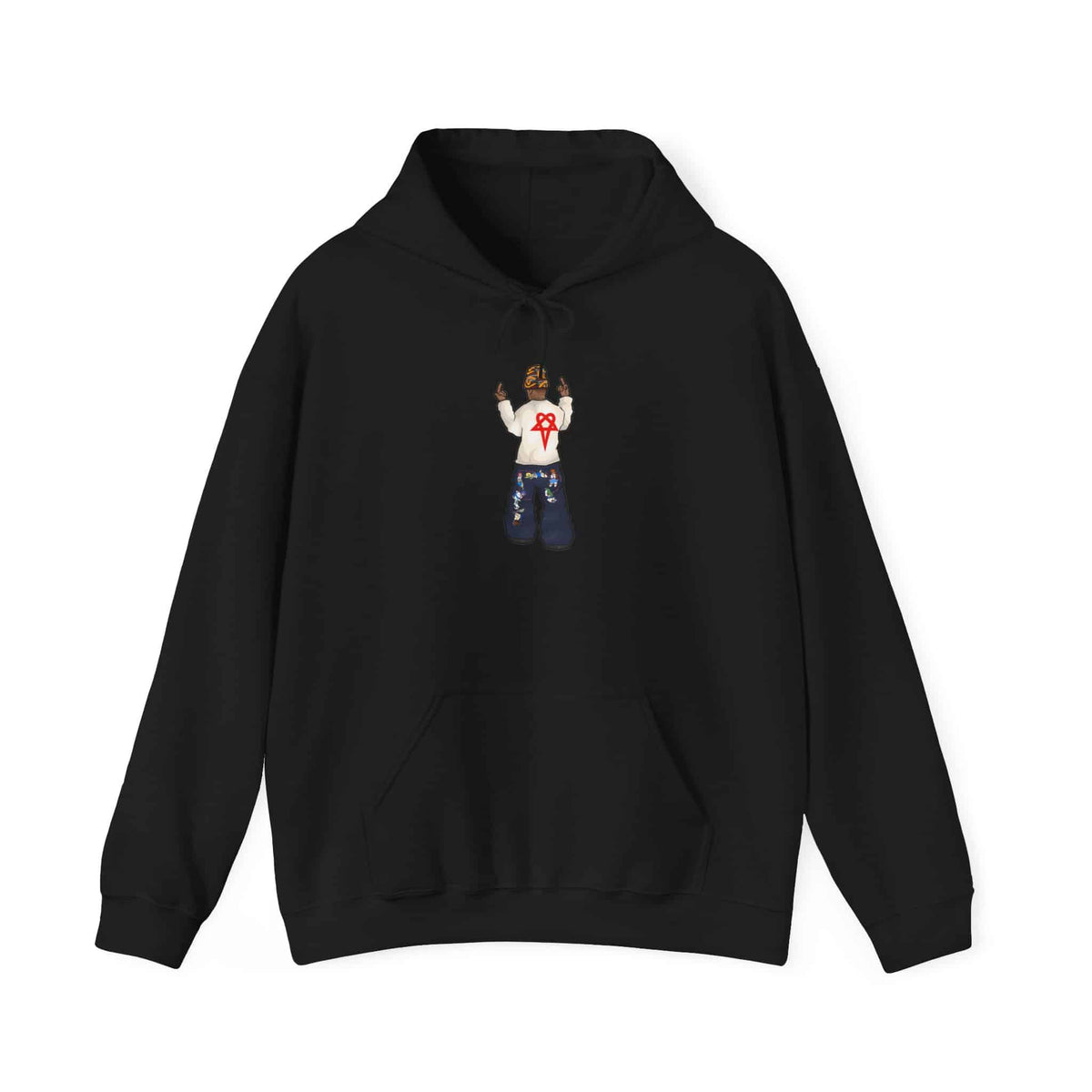 Rebel Attitude Hooded Sweatshirt - 3XL, Black image
