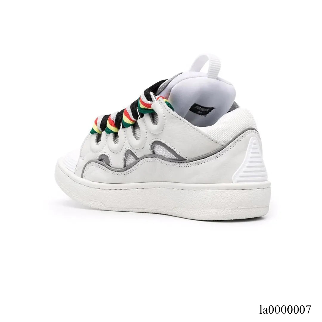 Lanvin Leather Curb White Multi Shoes Sneakers - la0000007 image 3