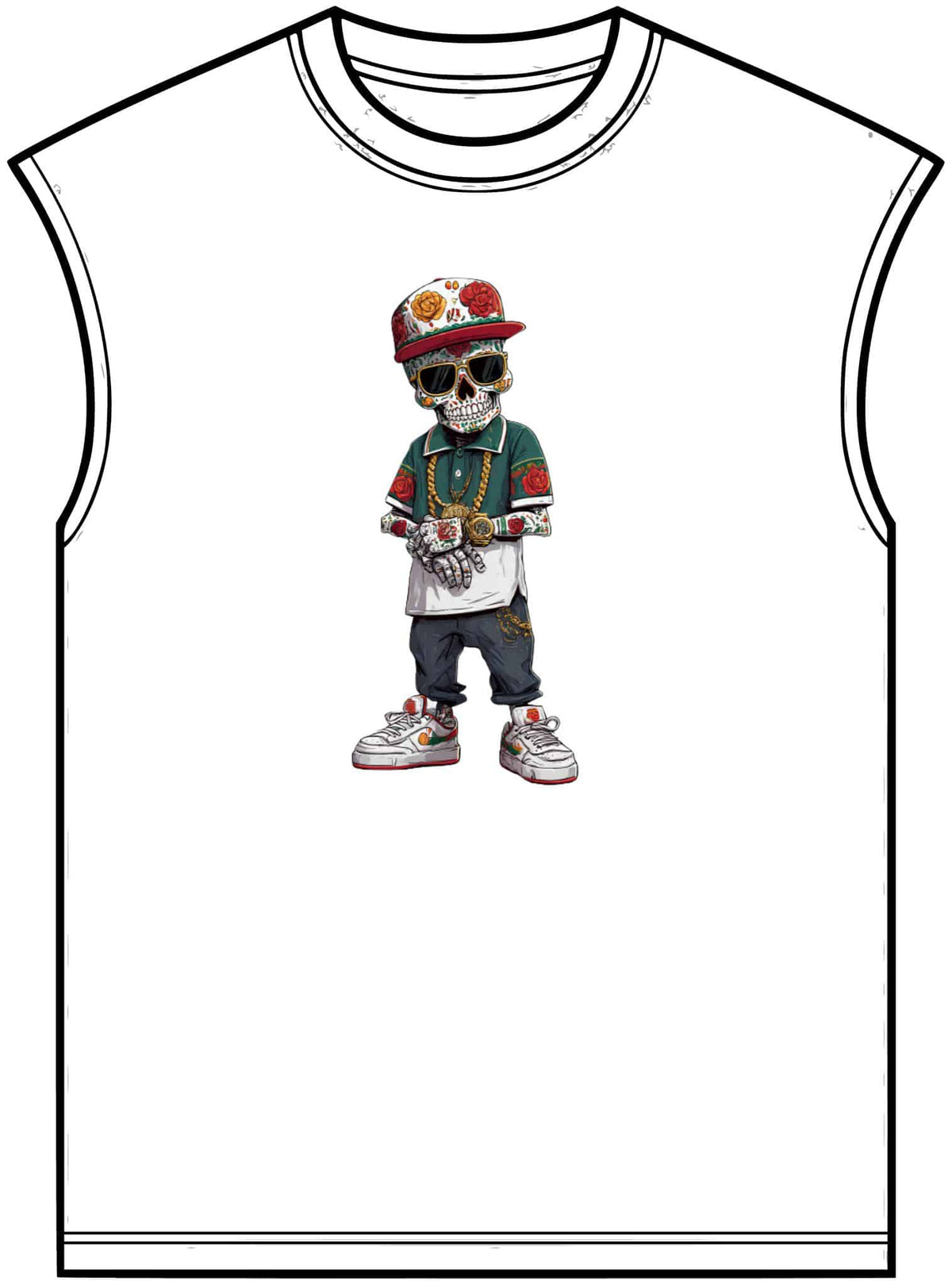 Skull Luxury Unisex Garment-Dyed Muscle Tee image