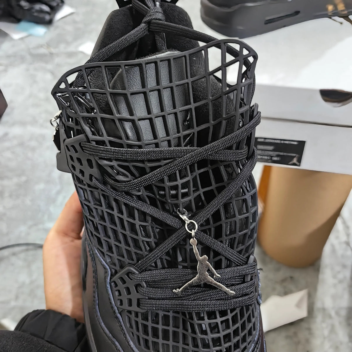 [Premium] AJ 4 NET Black Shoes Sneakers - nk0004084 image 16