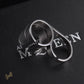 McQueen Double Logo-Engraved Antiqued Ring - MCQ0013 image 4