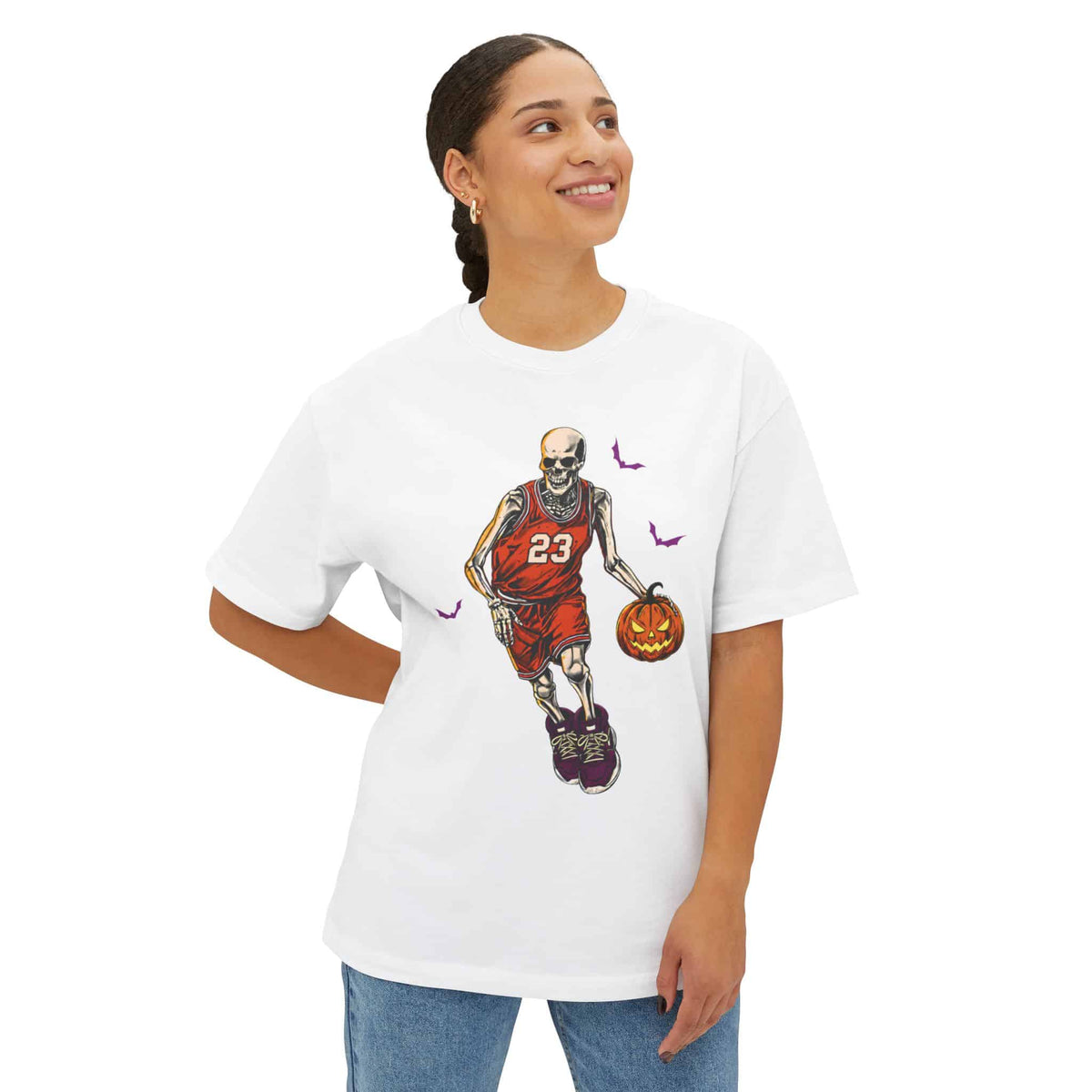 Halloween Basketball Unisex Oversized Boxy Tee image 33