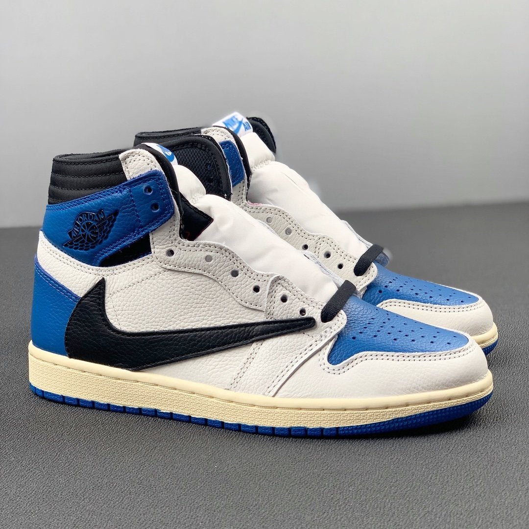 Travis Scott x Fragment x AJ 1 High "Military Blue" Shoes Sneakers - nk0001586 image 8