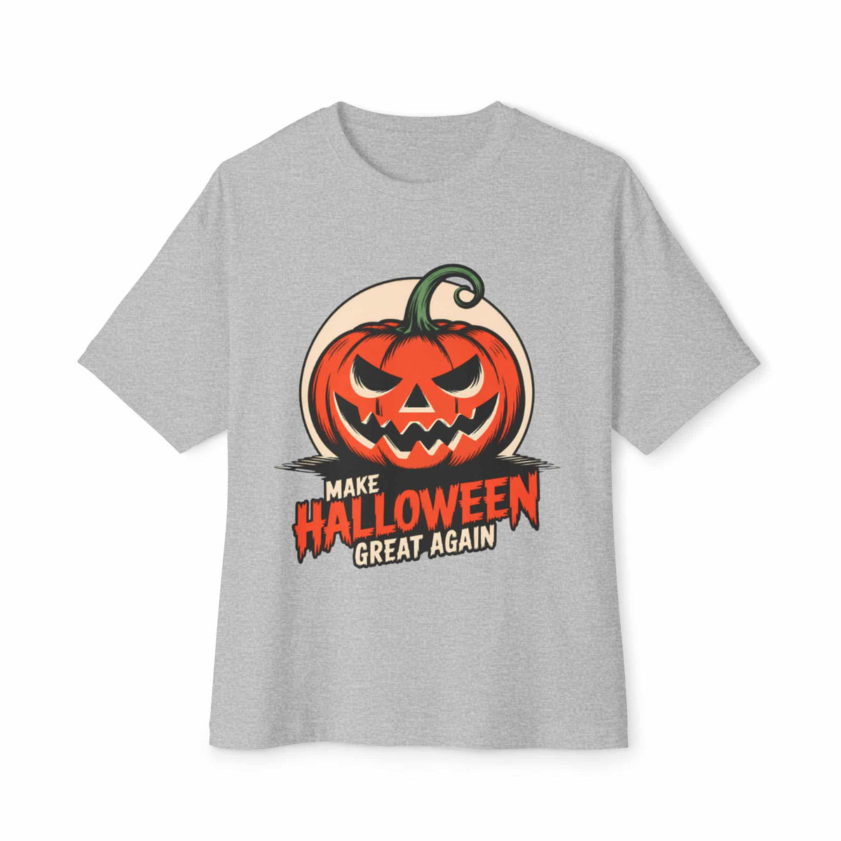 Make Halloween Great Again Unisex Oversized Boxy Tee - Athletic Heather, XS image