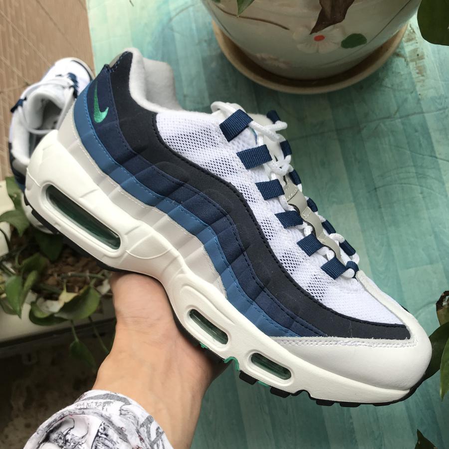AM 95 White Slate Blue Shoes Sneakers - nk0000503 image 2