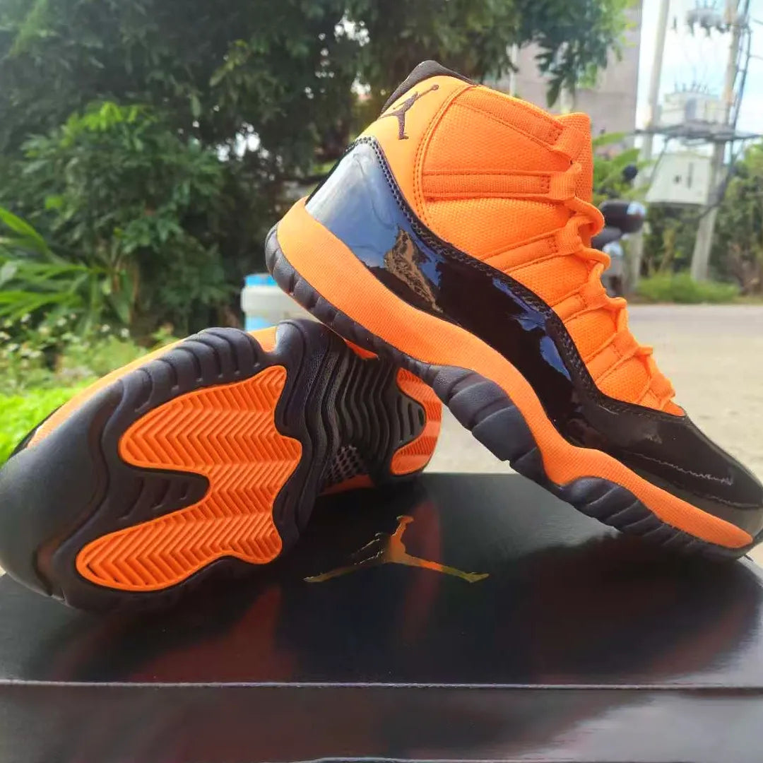 AJ 11 Black Orange Shoes Sneakers - nk0004301 image 5