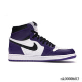 AJ 1 Retro High Court Purple White Shoes Sneakers - nk0000683 image 0
