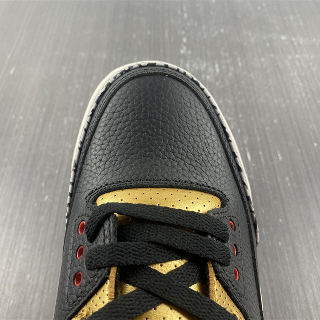 AJ 3 Black Gold Shoes Sneakers - nk0002295 image 6