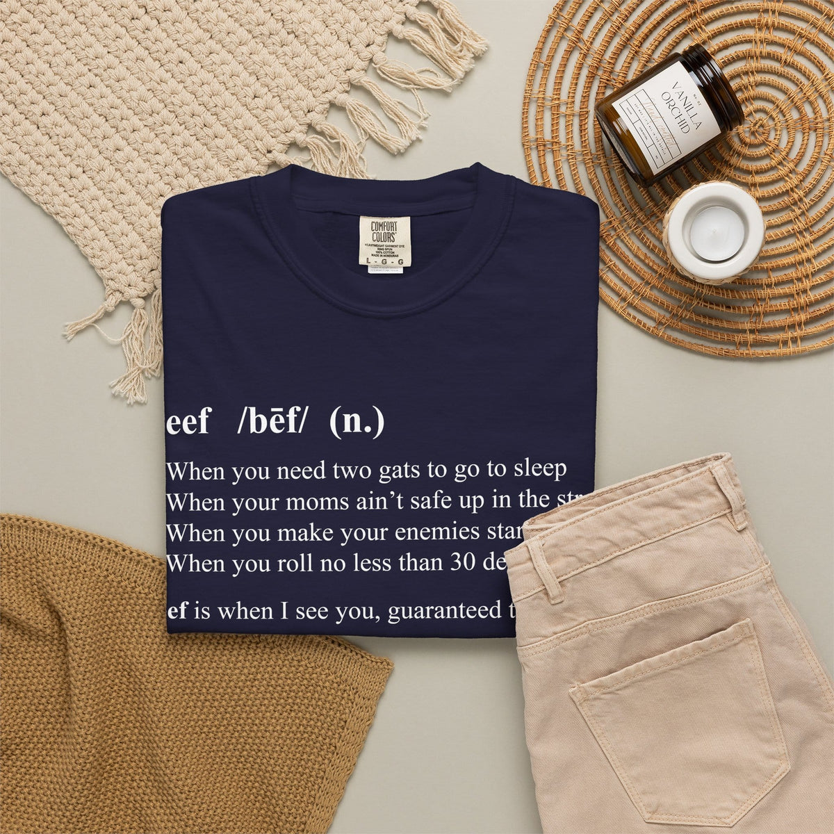 Beef Definition Unisex Garment-Dyed T-shirt image 51