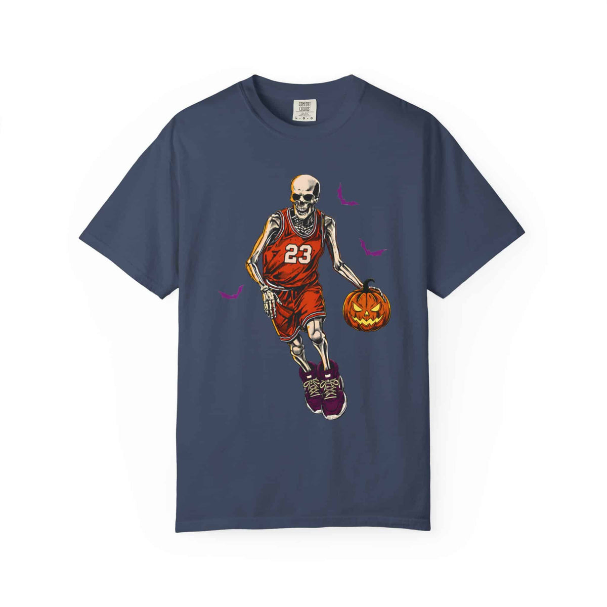 Halloween Basketball Unisex Garment-Dyed T-shirt image
