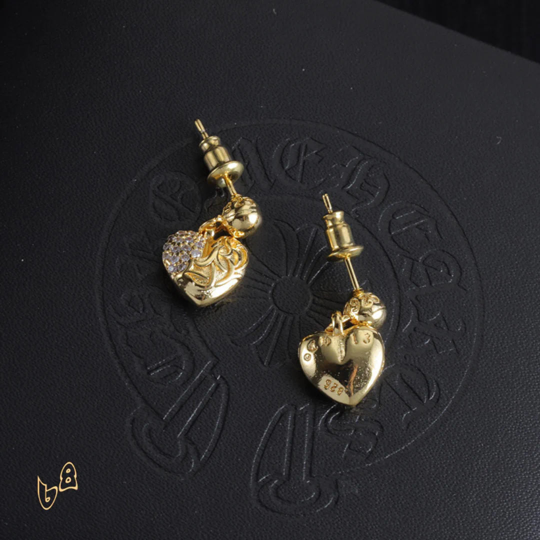 CH Vine Heart Drop Earrings - CH0166 image 2