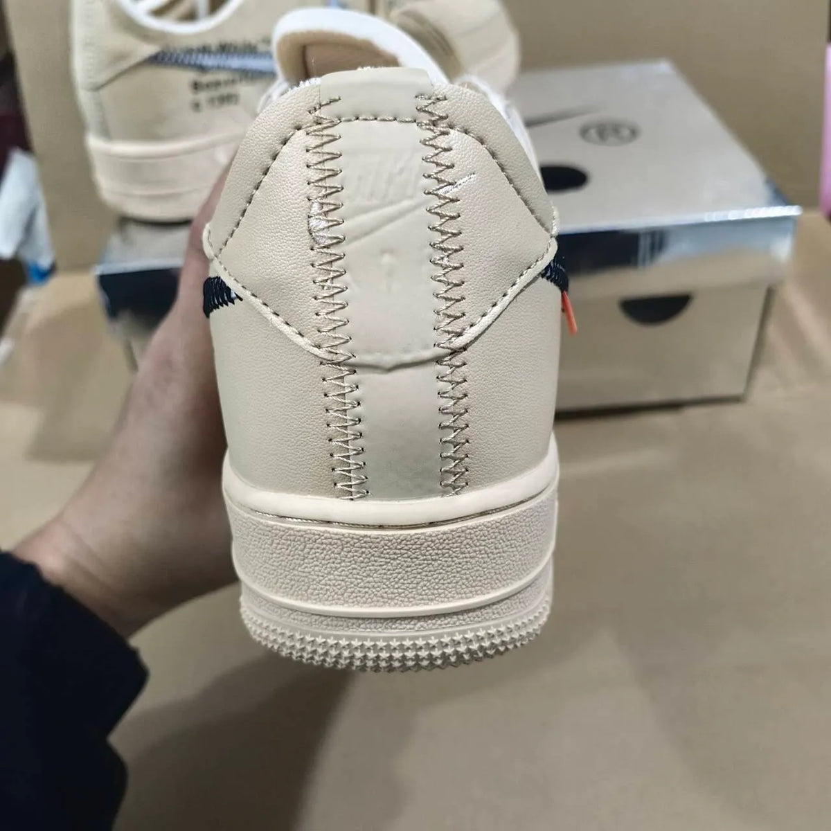 OW x AF 1 Low Sesame Shoes Sneakers - nk0004452 image 11