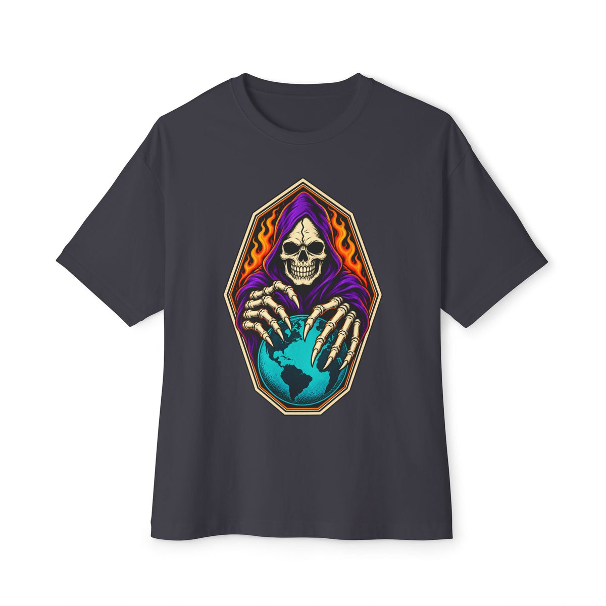 Soul Keeper Unisex Oversized Boxy Tee - Dark Grey, S image
