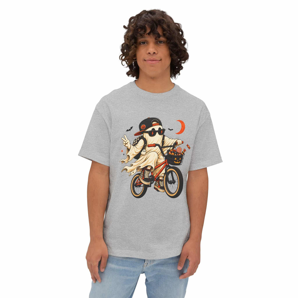 Ghost Rider BMX Unisex Oversized Boxy Tee image 33