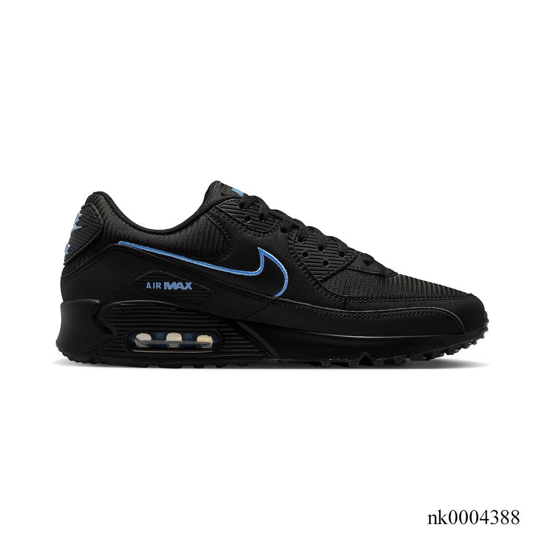 AM 90 Black University Blue Shoes Sneakers – nk0004388 image