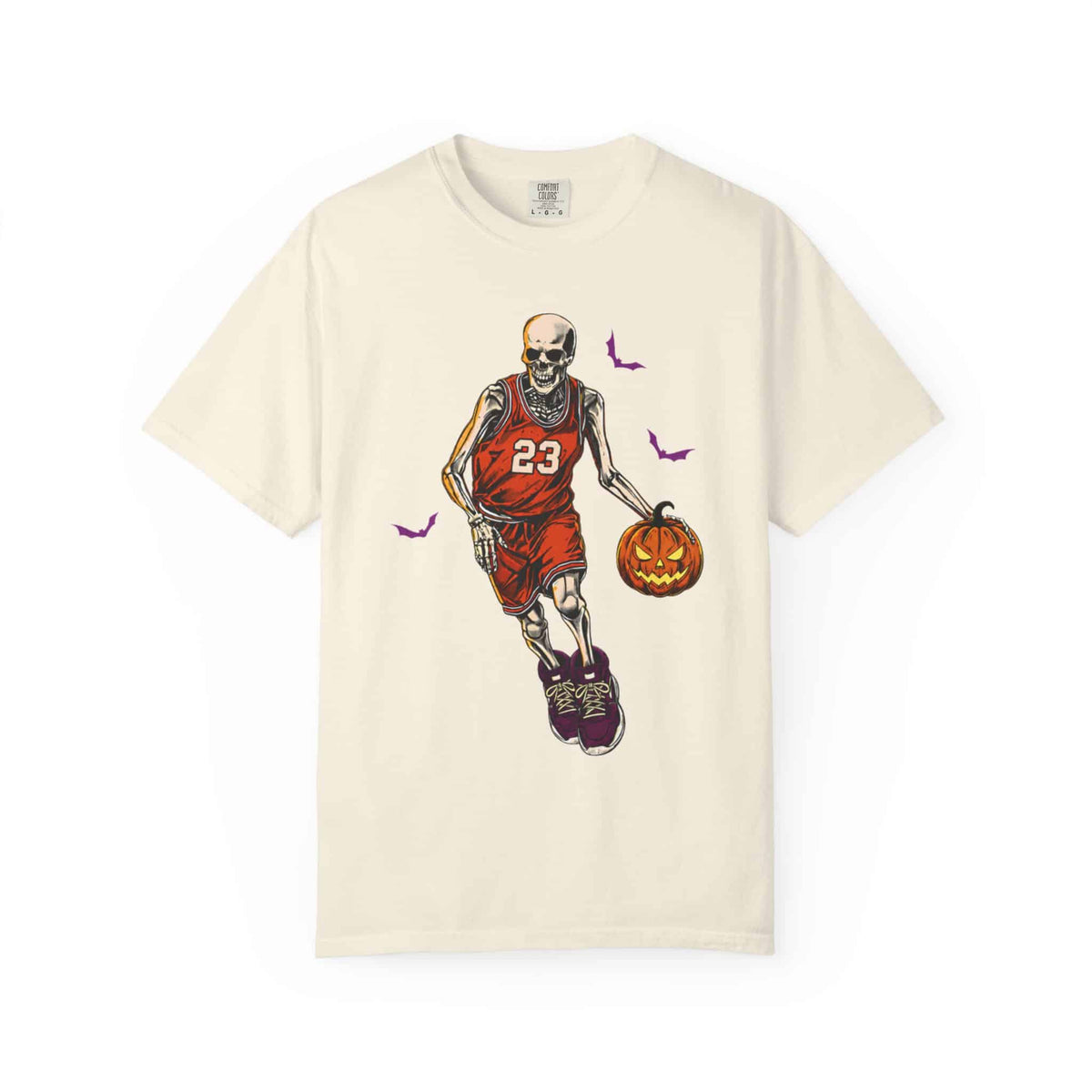 Halloween Basketball Unisex Garment-Dyed T-shirt image