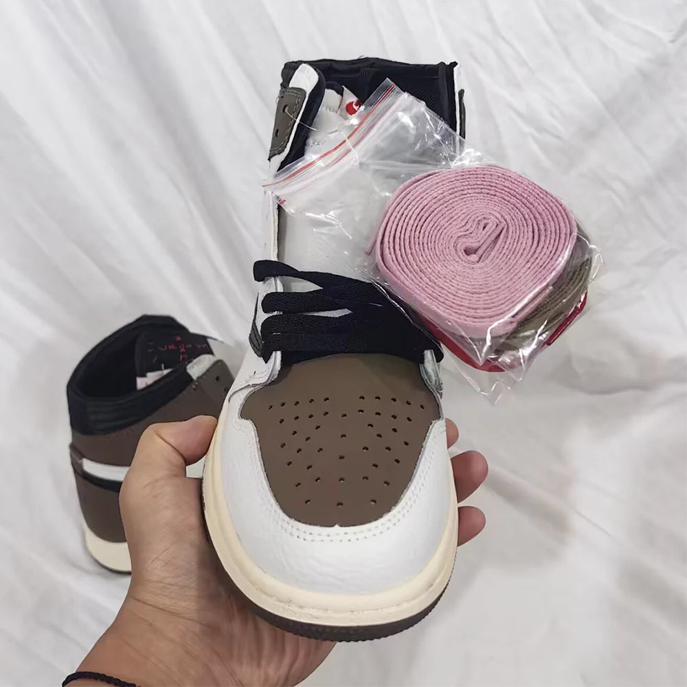 Travis Scott x AJ 1 High OG SP Reverse Mocha Shoes Sneakers – nk0004491 image 5