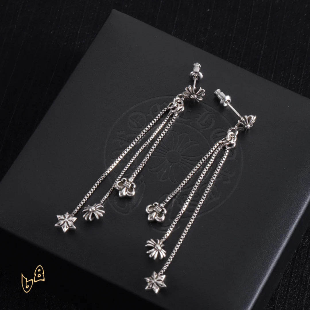 CH Triple Charm Drop Earrings - CH0157 image 2