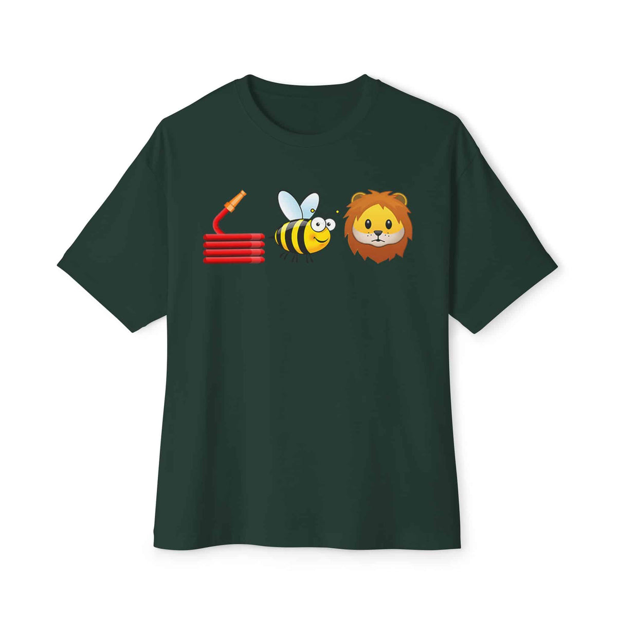 Bee Unisex Oversized Boxy Tee - Forest, L image