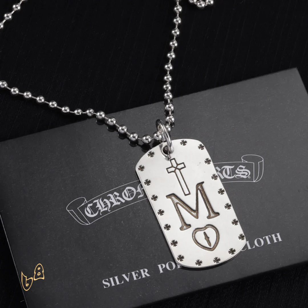 CH M Love Pattern Square Necklace - CH0006 image 2