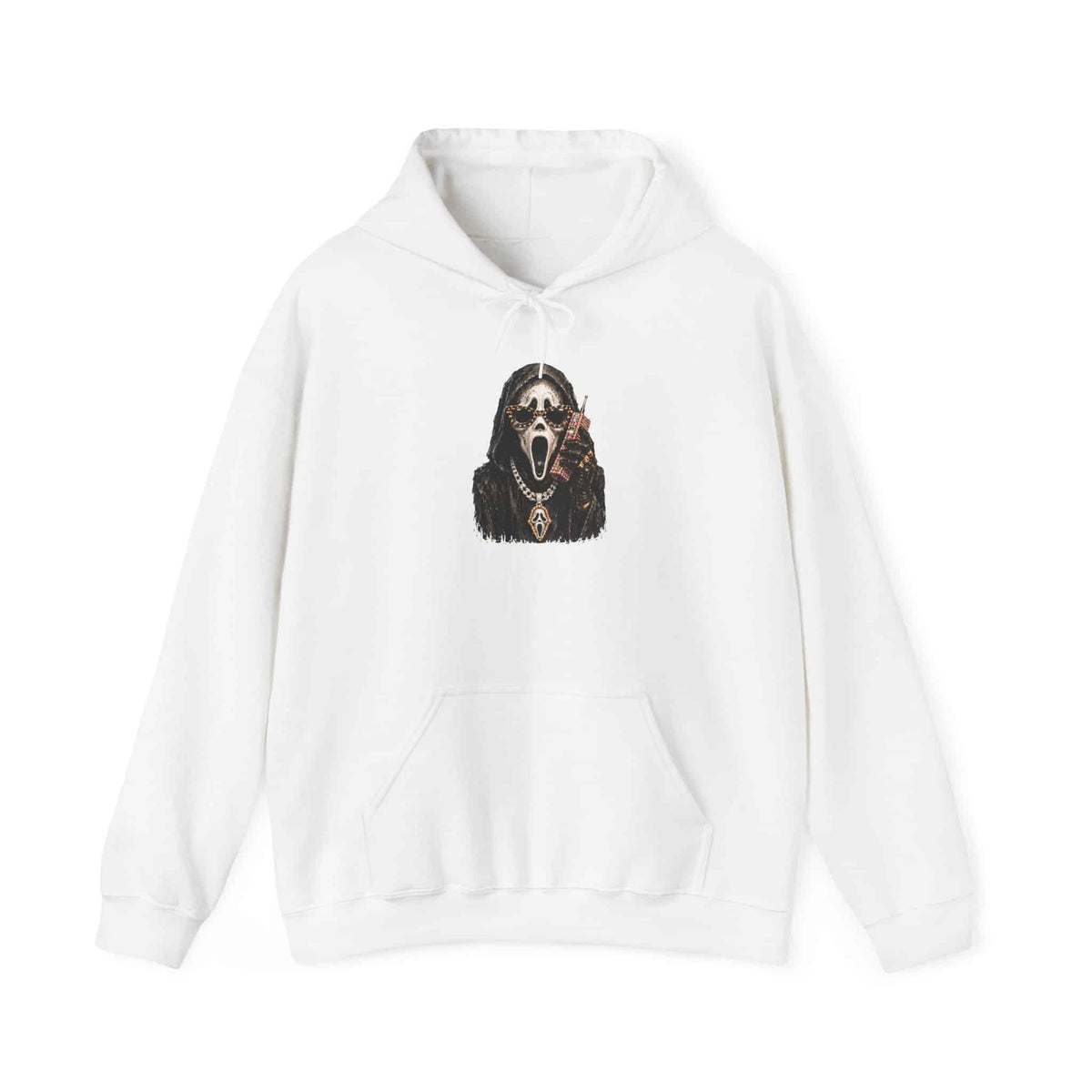 Halloween Ghostface Hooded Sweatshirt - 5XL, White image