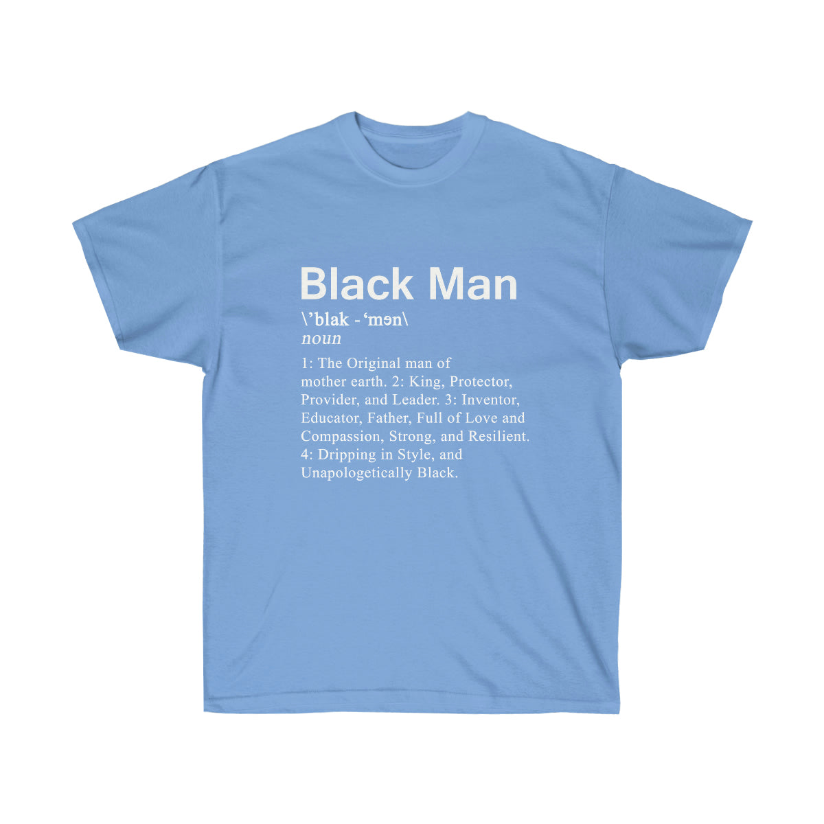 Black Men Definition Men T-Shirt - Carolina Blue, L image