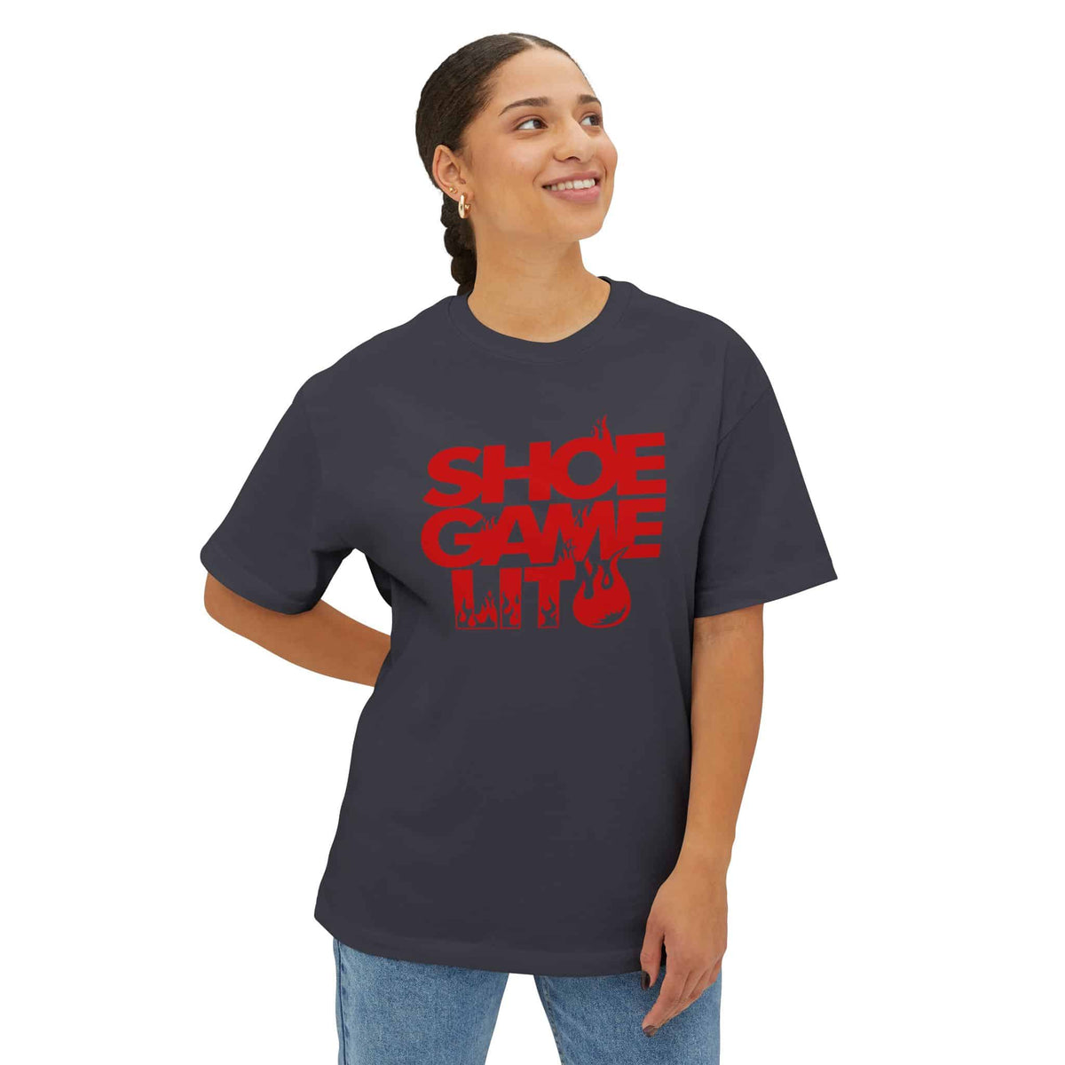 Graphic Print Unisex Oversized Boxy Tee - POD0040 image 19