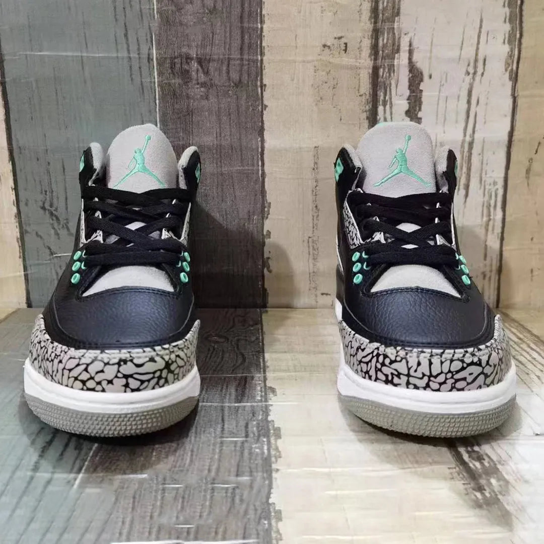 AJ 3 Green Glow Shoes Sneakers - nk0003836 image 8