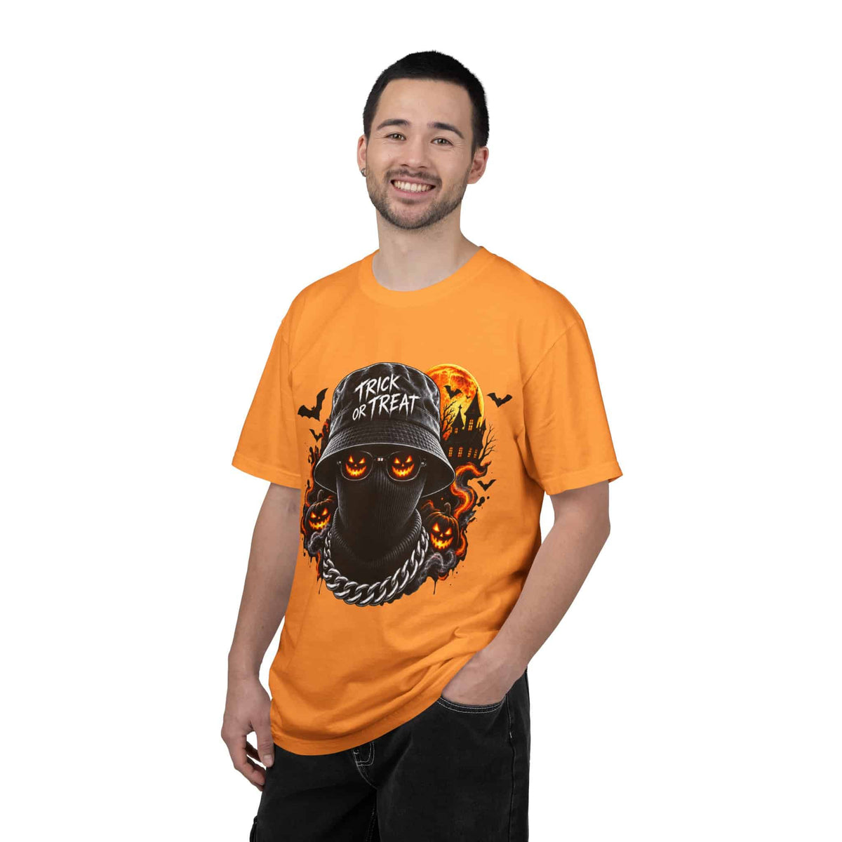 Spooky Streetwear Masked Unisex Garment-Dyed T-shirt image 40