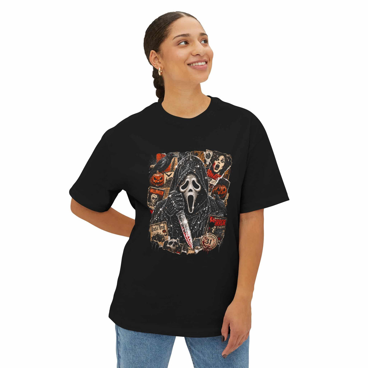 Halloween Horror Unisex Oversized Boxy Tee image 3