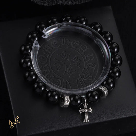 CH Beaded Cross Flower Bracelet - CH0074 image 0