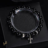CH Beaded Cross Flower Bracelet - CH0074 image 0