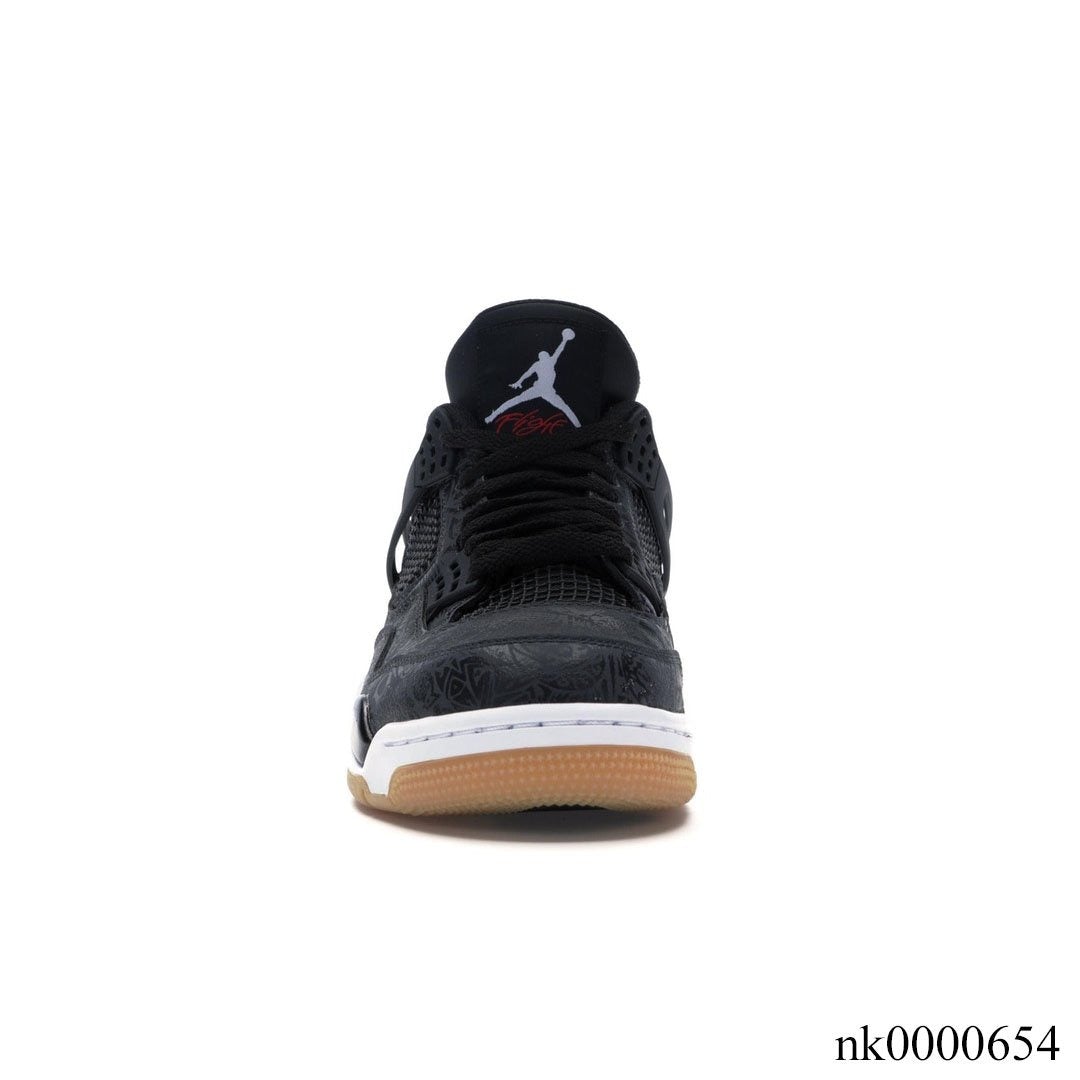 AJ 4 Retro Laser Black Gum Shoes Sneakers - nk0000654 image 2
