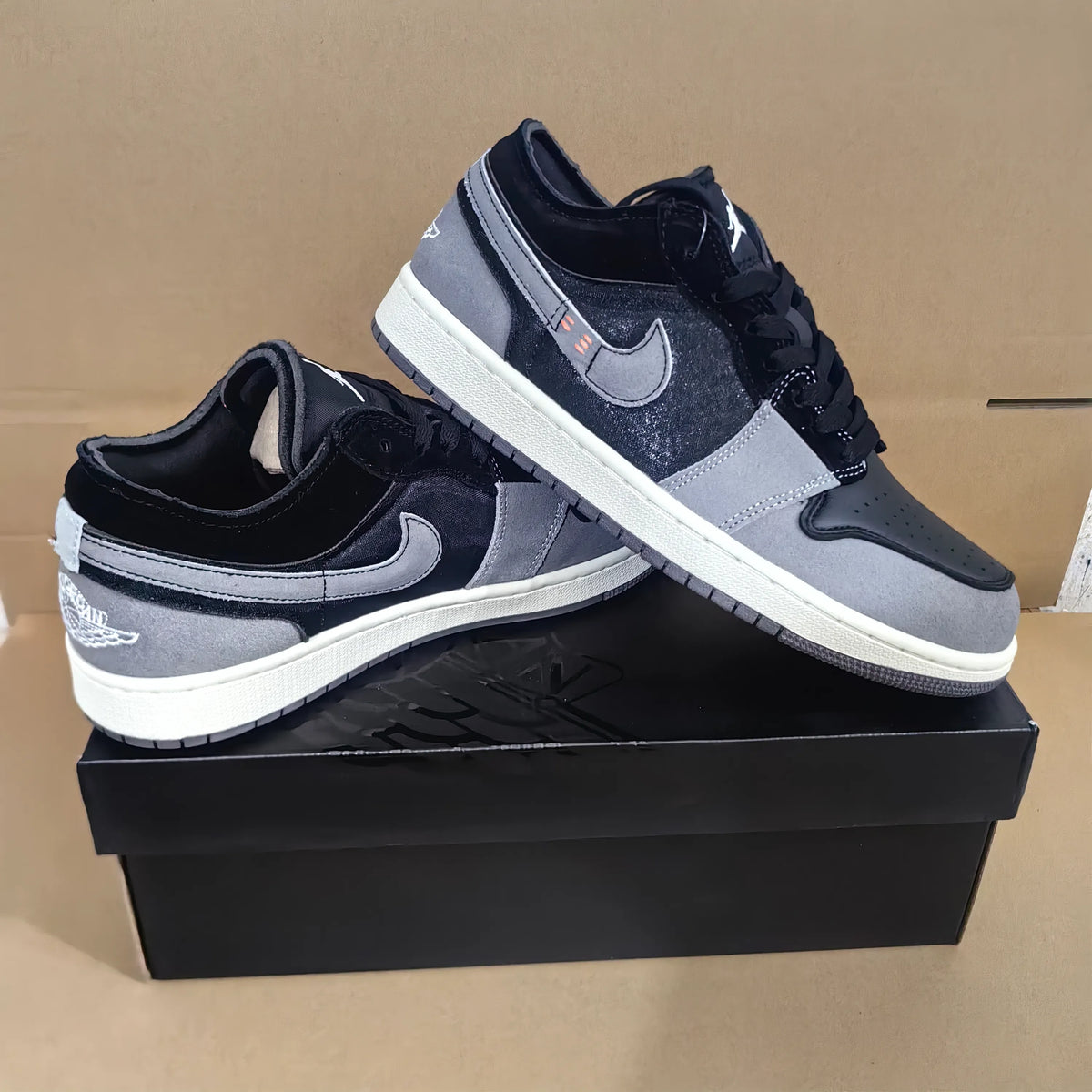 AJ 1 Low Craft Inside Out Black Shoes Sneakers - nk0003696 image 9