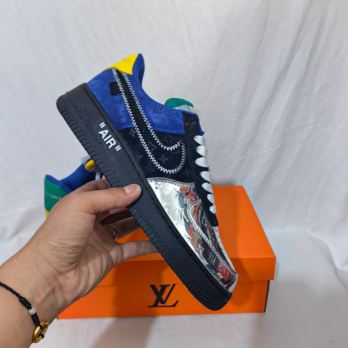 LV x AF 1 Low "Multi-Color Patchwork" Shoes Sneakers - nk0005327 image 4
