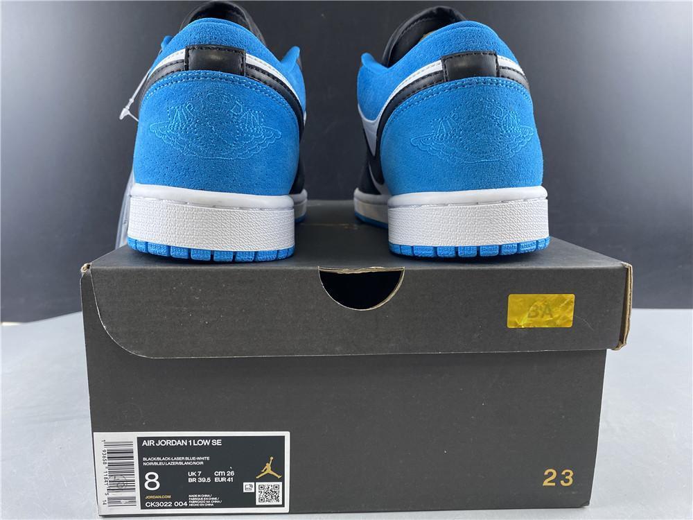 AJ 1 Low Laser Blue Shoes Sneakers - nk0000735 image 4
