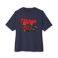 Graphic Print Unisex Oversized Boxy Tee – POD0035 - Navy, L image