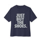 Graphic Print Unisex Oversized Boxy Tee – POD0033 - Navy, XS image