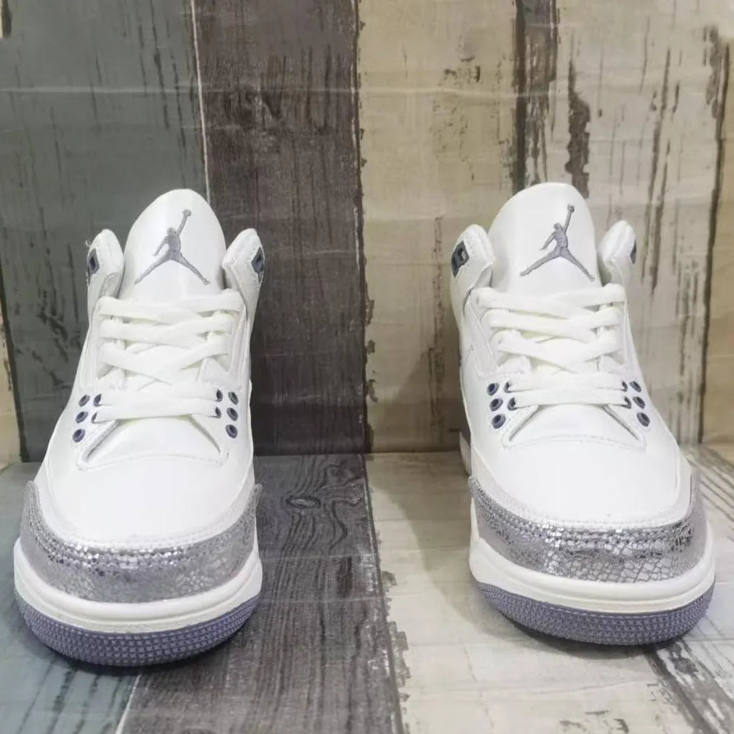 AJ 3 Sail/Metallic Silver Shoes Sneakers – nk0004372 image 8