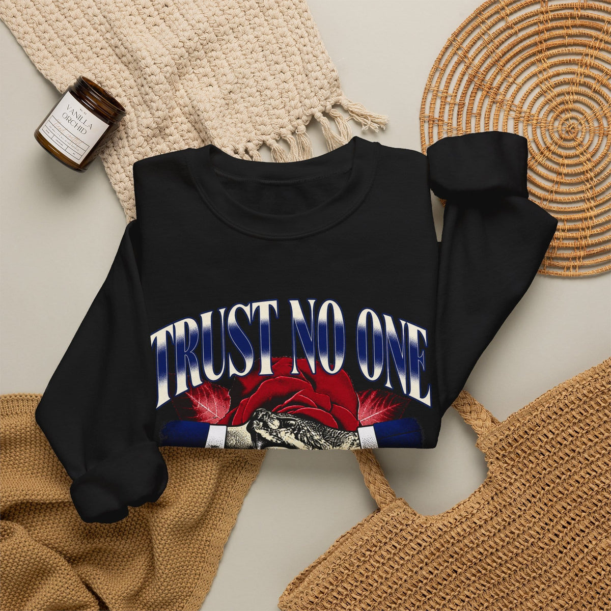 Graphic Print Crewneck Sweatshirt - POD0037 image 3