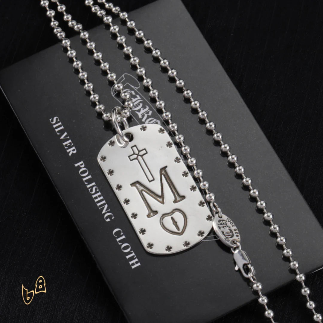 CH M Love Pattern Square Necklace - CH0006 image 5
