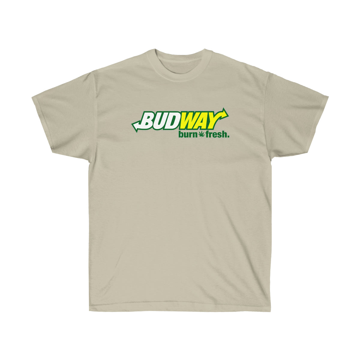 Budway Burn Fresh White Men T-Shirt - Sand, S image
