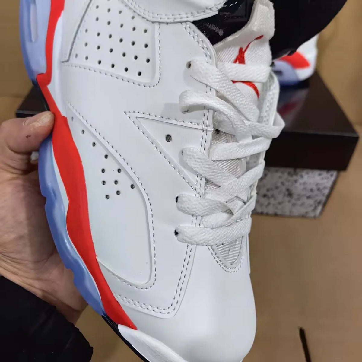 AJ 6 White Infrared Shoes Sneakers - nk0004813 image 14