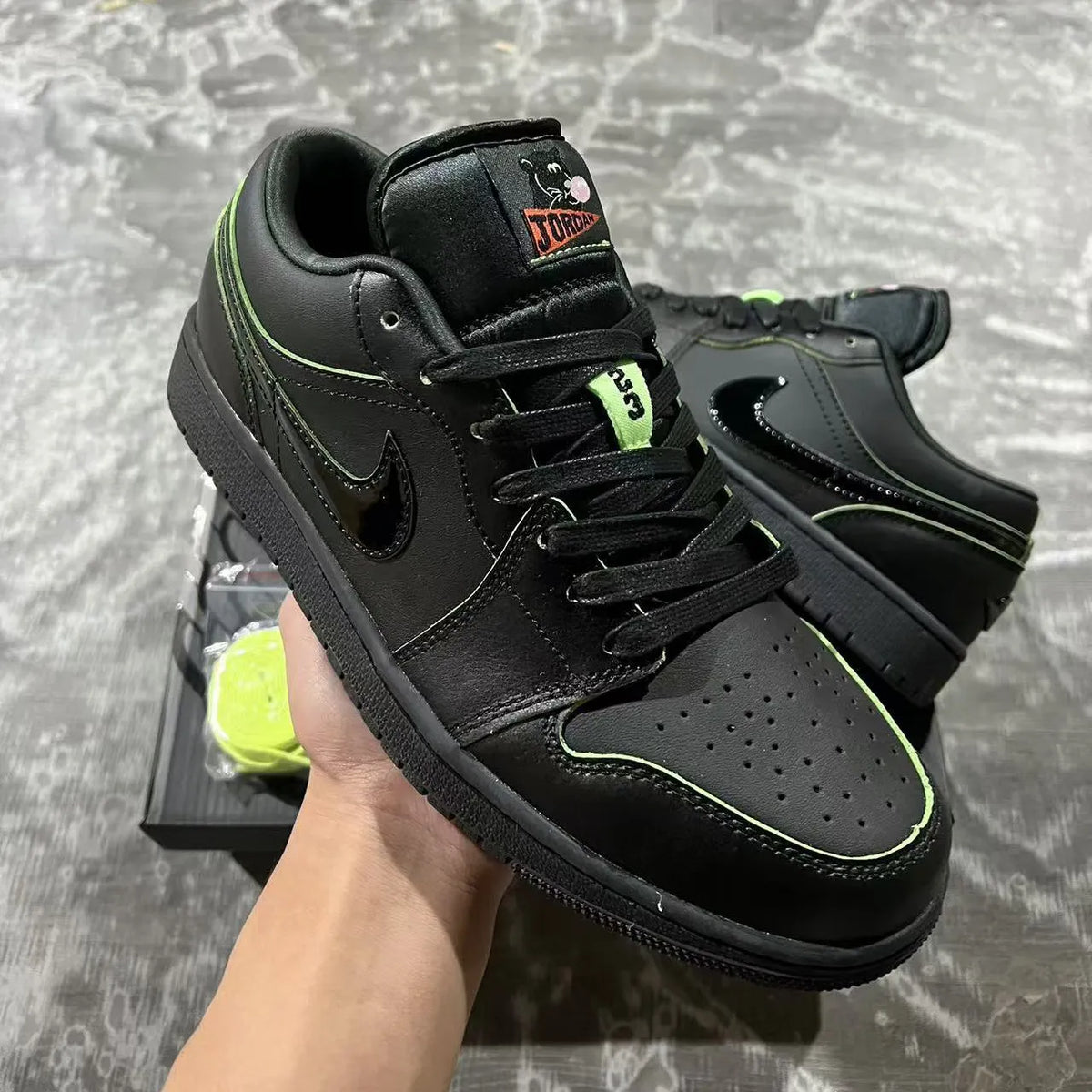 AJ 1 Low Black Cat Shoes Sneakers - nk0004119 image 7