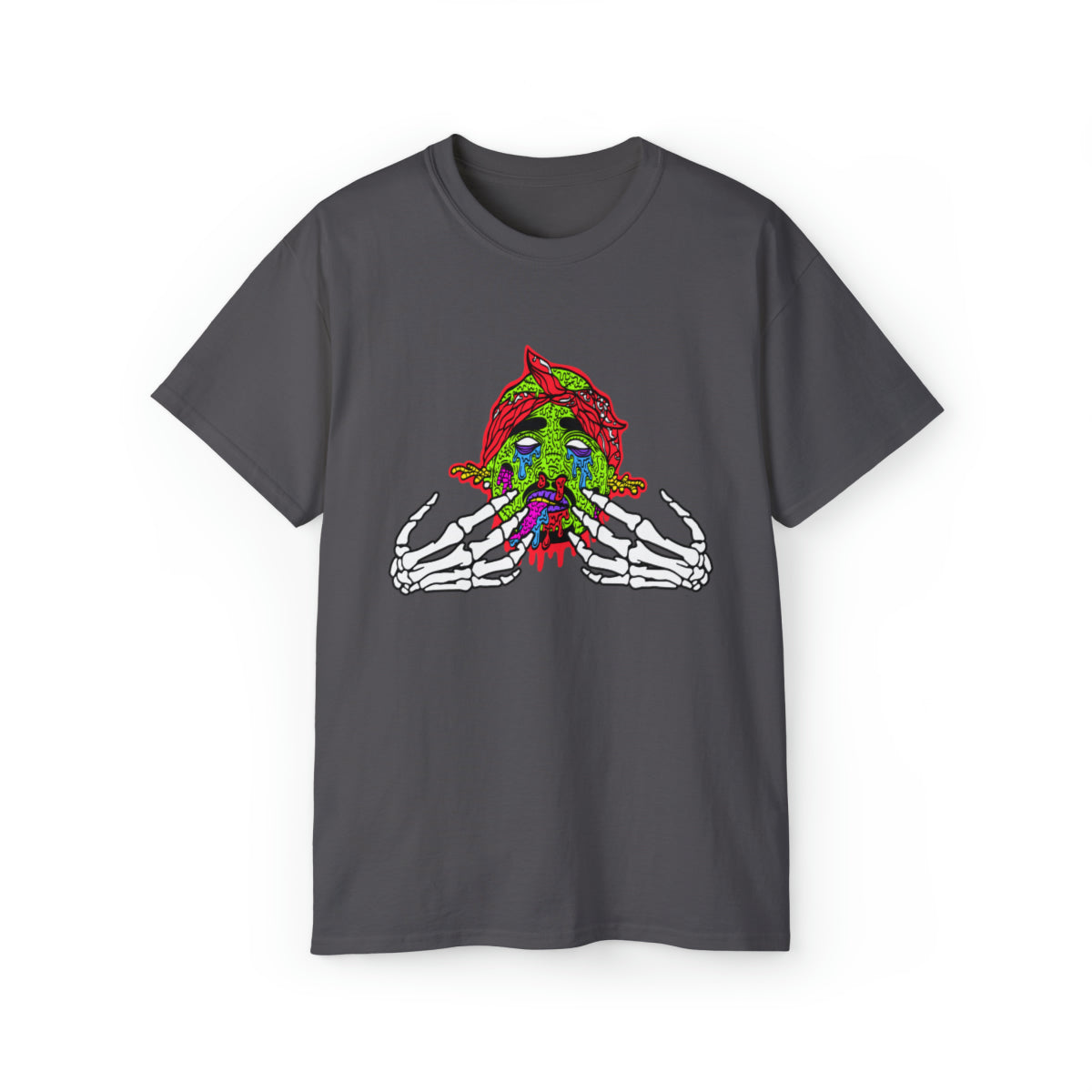 2Pac Monster  T-Shirt - Charcoal, M image